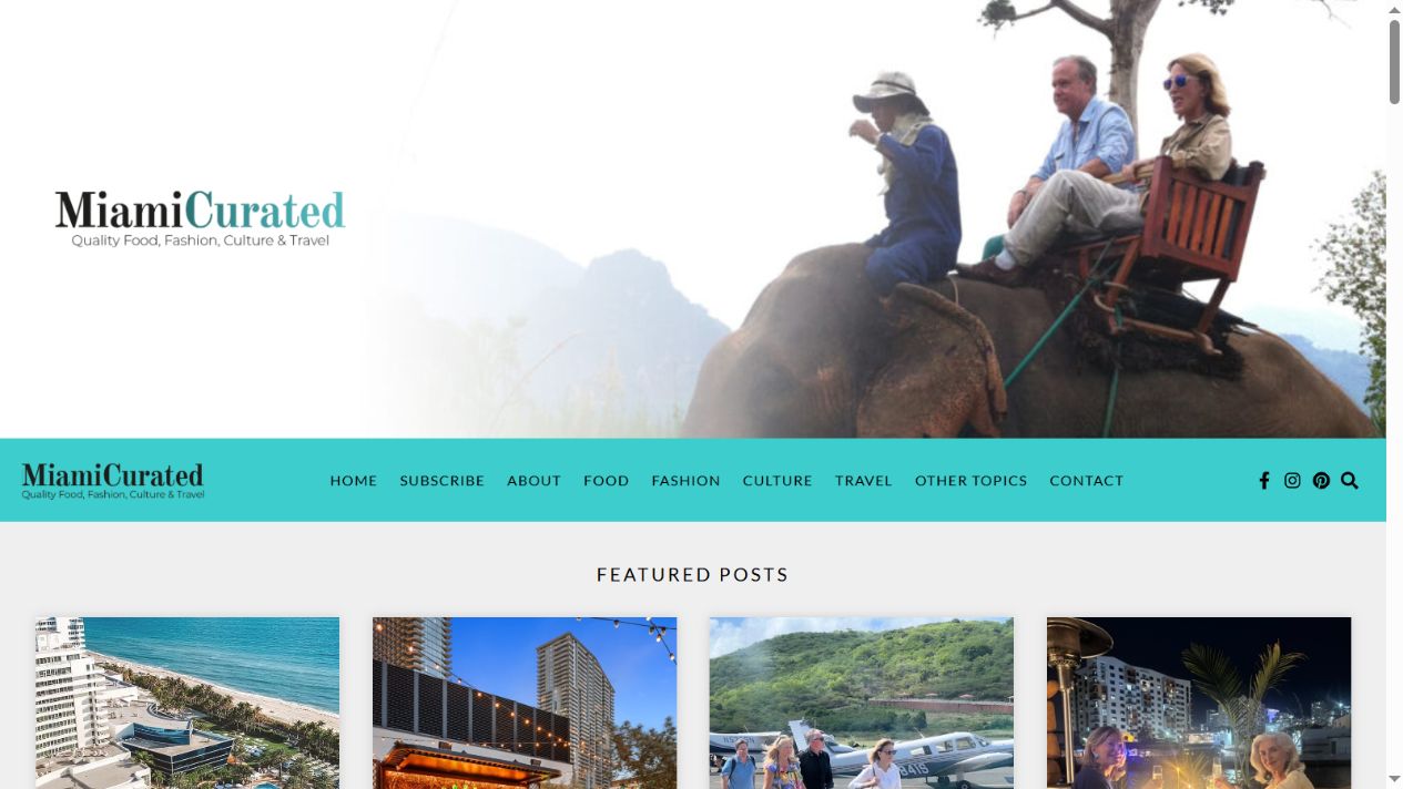 Homepage of MiamiCurated
